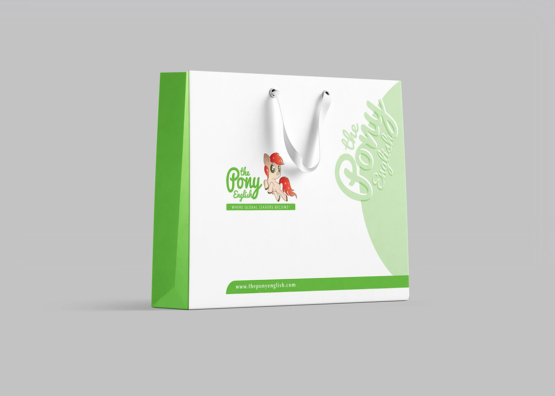 Pony - Thiết kế logo, bộ CIP cho trung tâm tiếng anh trẻ em Pony